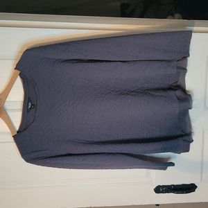 Simply Vera Asymmetrical Gray Textured Tunic Top Size PXL, Petite Extra Large